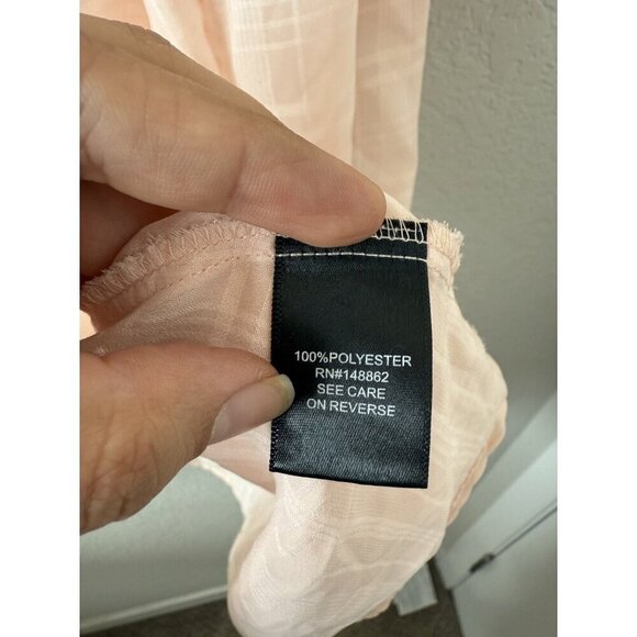 Torrid Pink Windowpane Plaid Open Front Kimono Duster Coverup Sheer Beach 3x - Picture 10 of 10